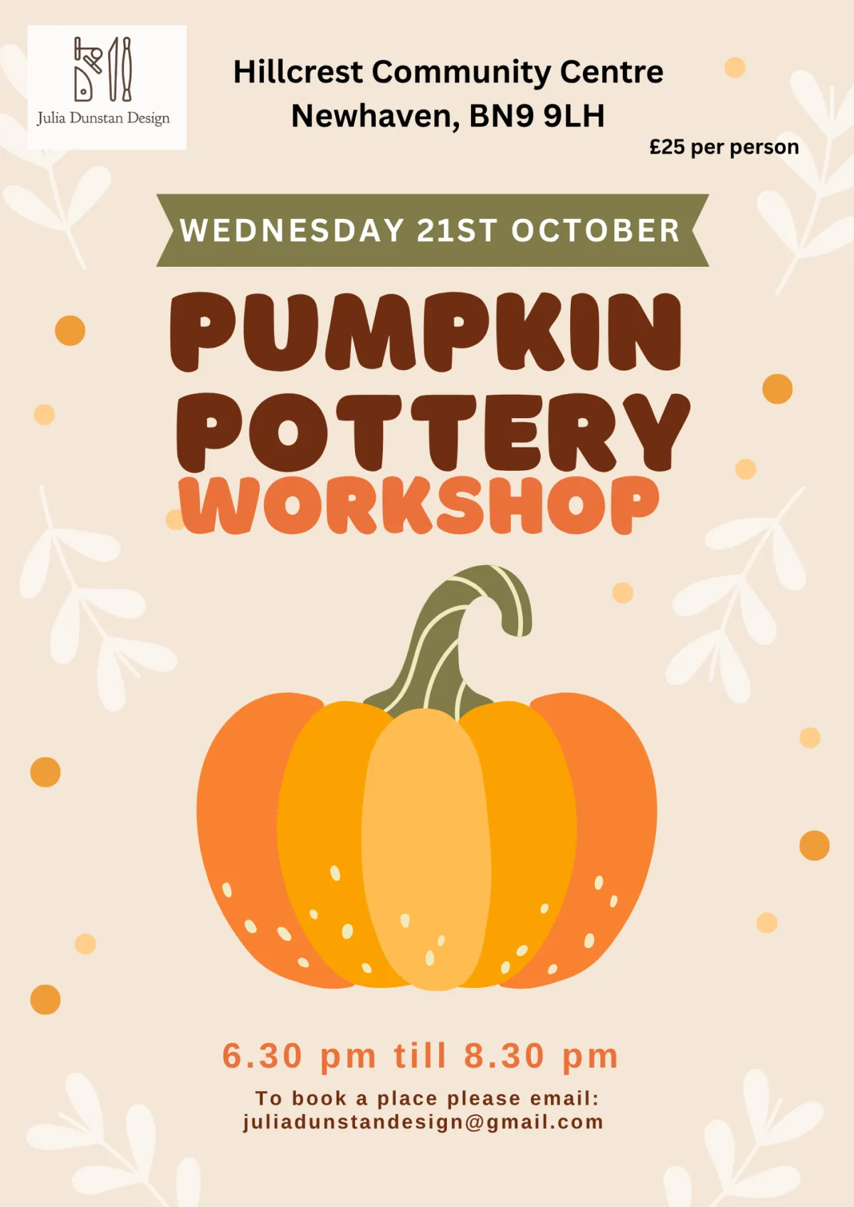🎃 Pumpkin Pottery Workshop 🎃 — The Hillcrest Centre
